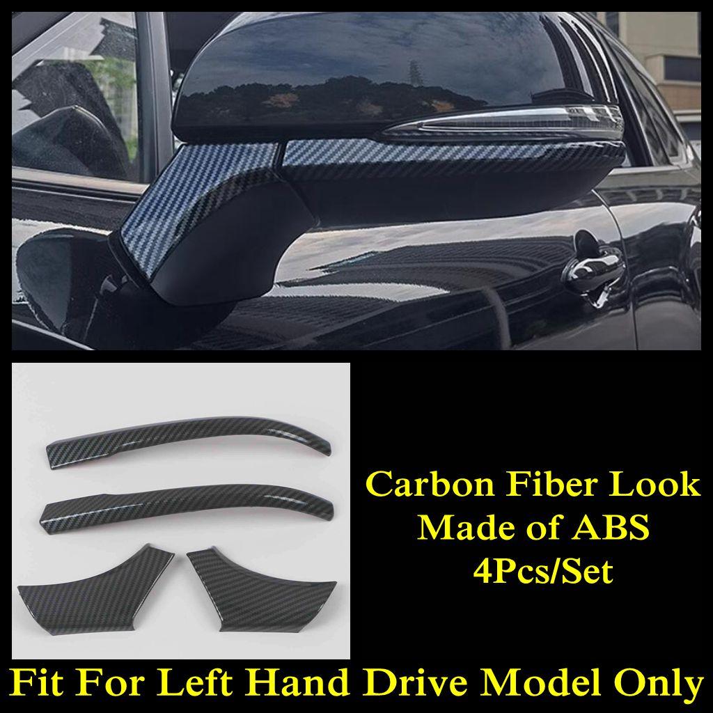 

Rearview Mirror Strip Decorative Sequin Cover Trim ABS Chrome Accessories For Toyota Corolla Cross XG10 2024 2025 Carbon Fiber Look