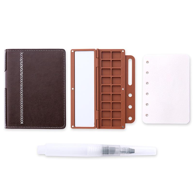 Ring-bound Travel Planner & Watercolor Sketchbook Set