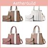 Versatile Women's Handbag Set With Contrast Color Elements