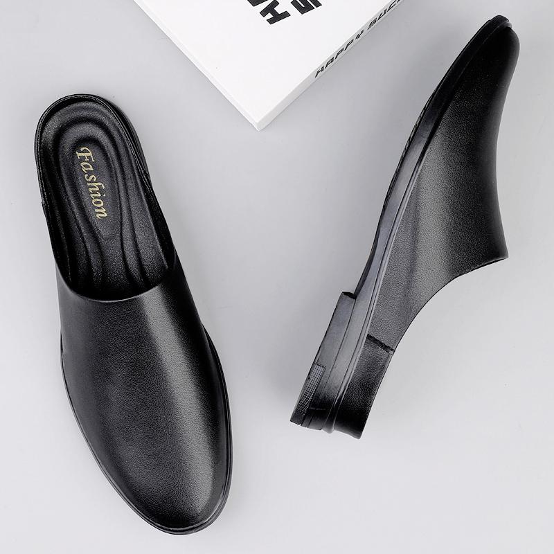 Fashion Soft Breathable Muller Shoes New Slip-On Half Shoes Driving Casual Shoes Men's Lazy Loafers Comfort Versatile Slippers Moccasins