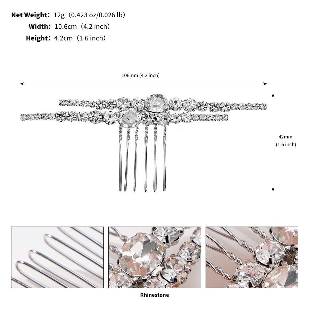 Braut Haarschmuck Kamm weiblich Nische Hochzeitskleid Accessoires ins vielseitig hochwertiger Haarschmuck Zirkon Blume Haarkamm
