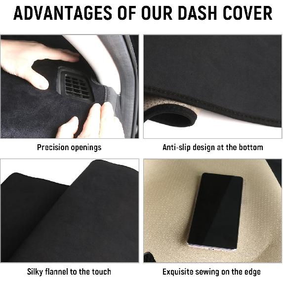 Dash Cover For Honda CRV 2024 2025 2026 Hybrid (Include HEV) Accessories Flannel Dashboard Cover Dash Mat Center Console Cover Sunshield Protector