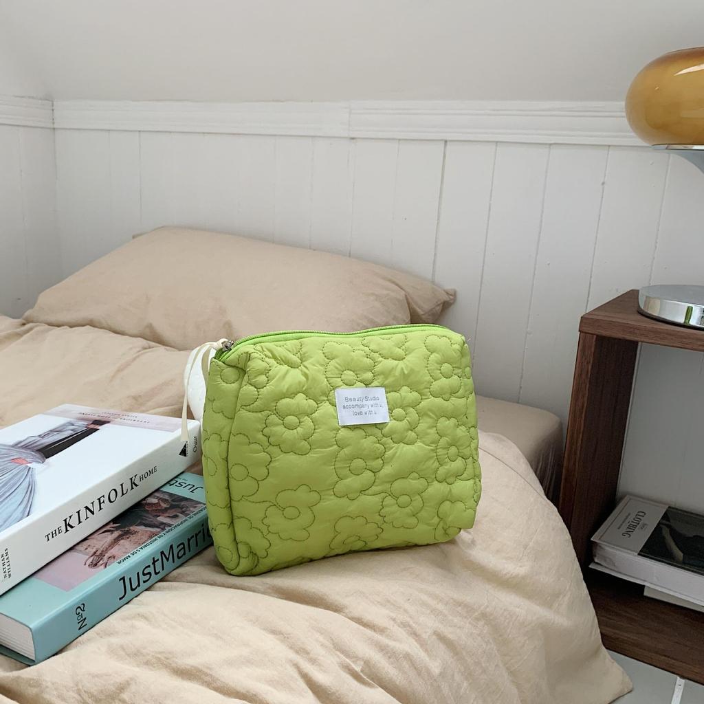 Women Candy Color Soft Washing Storage Bag Large Capacity Carrying Cosmetic Bag