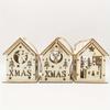 Christmas Wooden Crafts Wooden Christmas Small House Cabin Lighting Ornaments Pendant Christmas Tree Decoration