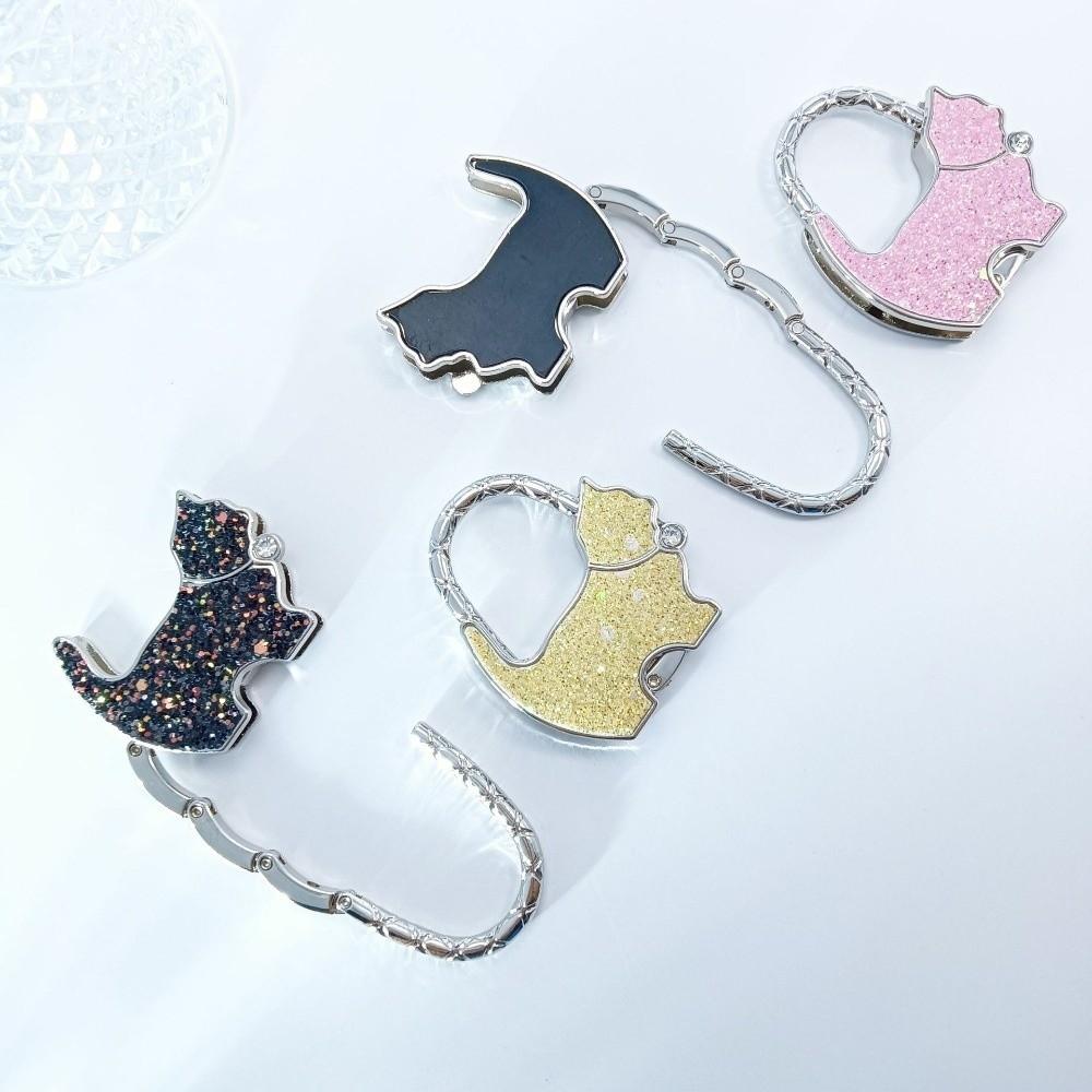 Foldable Cat Handbag Hook Lovely Design Folding Bag Hook NEW Table Edge Hook Home Decoration