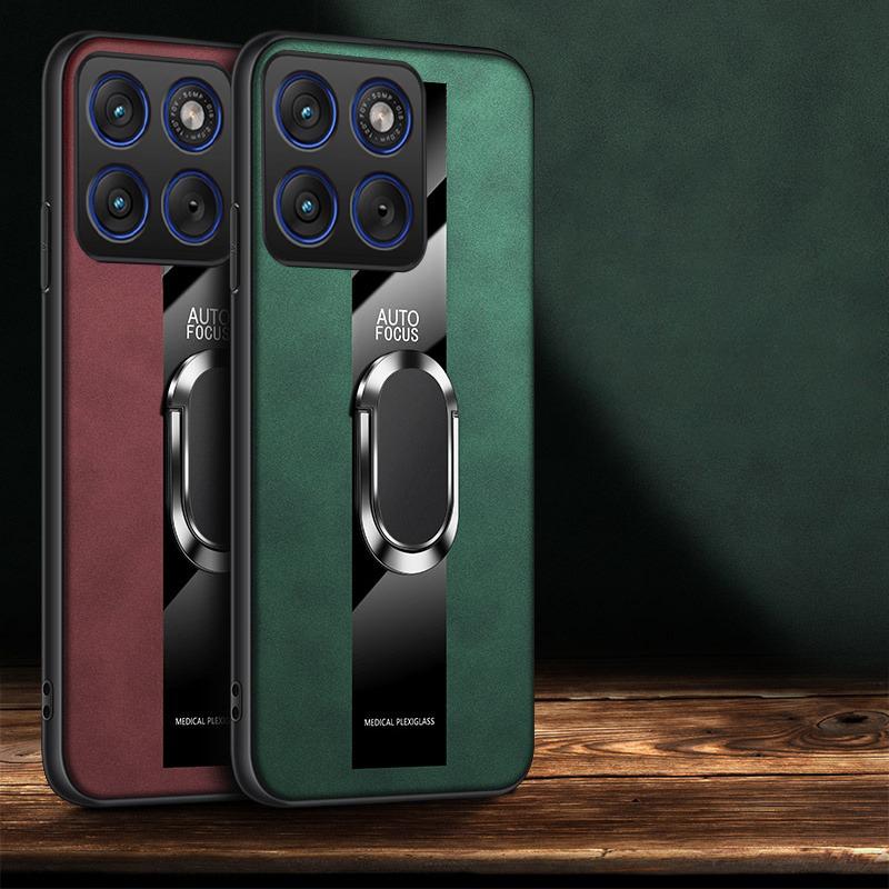 For Moto X70 Air Edge 70 Case Business Magnetic Ring Holder Shockproof sheepskin Leather Soft Silicone Fashion for Motorola Edge 70 X70 Air Back Cover