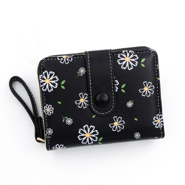 Cute Cat Girls Wallet Short Student Id/Bank Card Holder Money Bag Zipper Wallets For Women Key Storage Purse