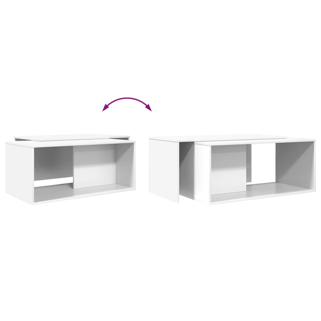 Coffee Table Set 2 pcs White Particleboard