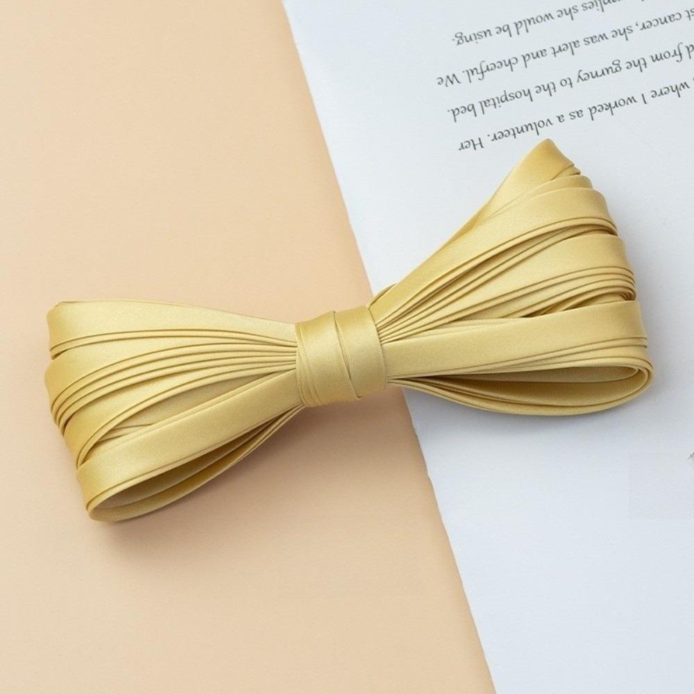 

1CM 10MM Width Edge Sewing Ribbon Cord Rope Sateen Satin Ribbon Sewing Materials For Clothes Yellow