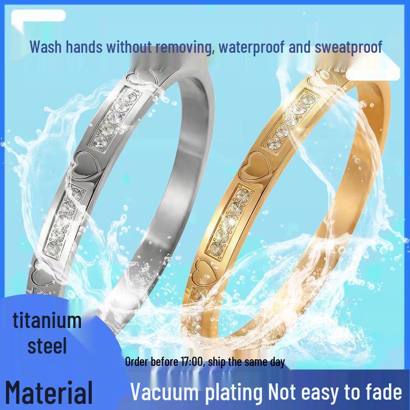 Women's Titanium Steel Gold-Plated Bracelet - Elegant European & American Design