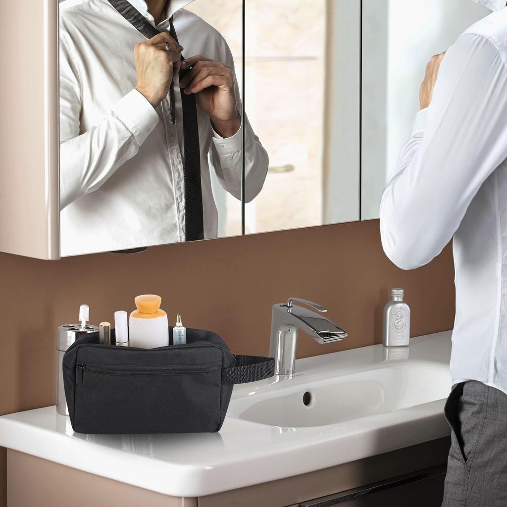 Travel Toiletry Bag Toiletry Bag Ladies Men Hanging Cosmetic Bag Travel Accessories for Men and Women, Black, Modern