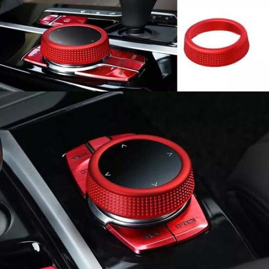 For BMW 5 Series G30 Multimedia Button Switch 2018-22 Middle Console Bright Red