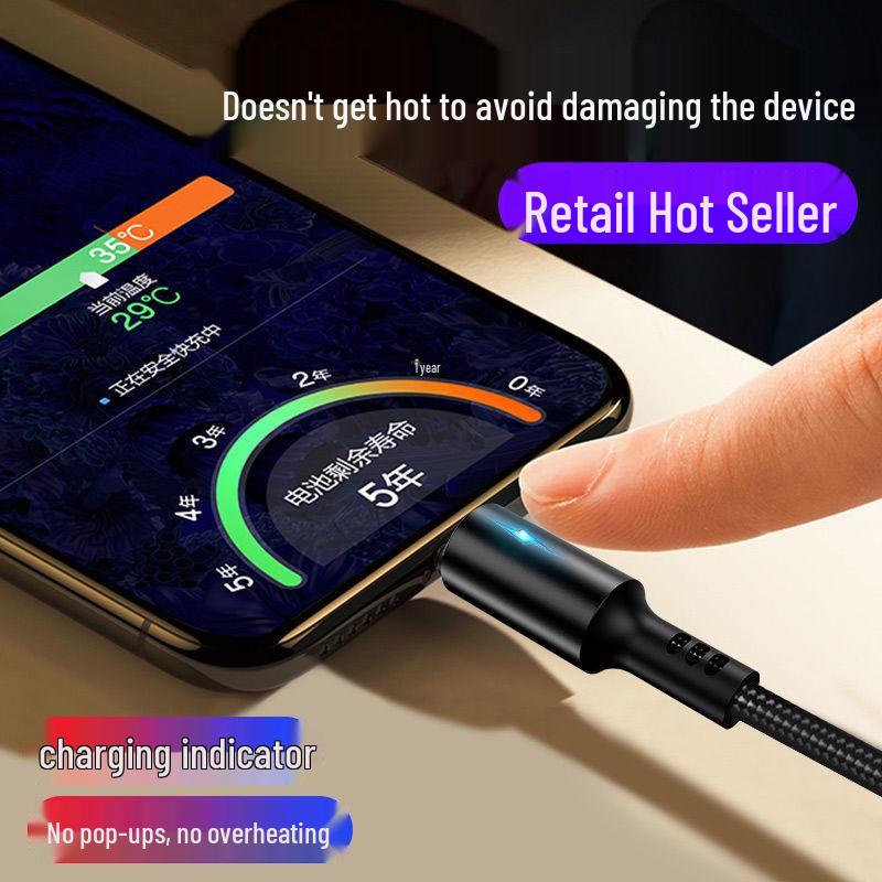 5A Fast Charging Luminous USB-C Lightning Cable for Apple & Android Devices