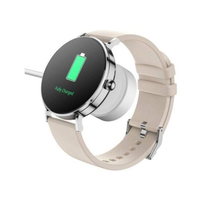 Smartwatch SPC Smartee Duo Velvet Bluetooth 41mm AMOLED Plata Correa Blanca Y Borgoña IP68 SpO2