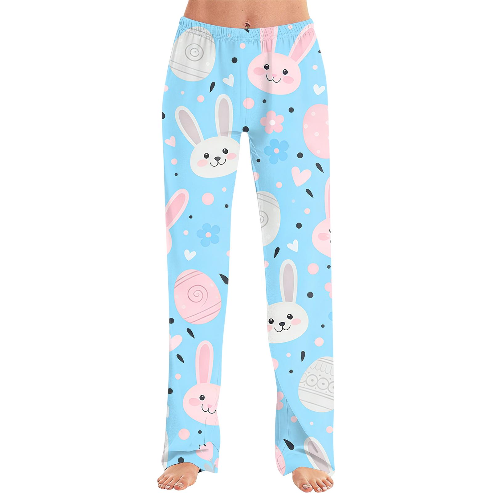 

Adult Fashion LoosePrint Casual Pants Home Sleepwear (No Drawstring) XL жовтий