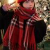 Nalando Korean Style Plaid Christmas Scarf - Versatile and Warm Neck Warmer Shawl