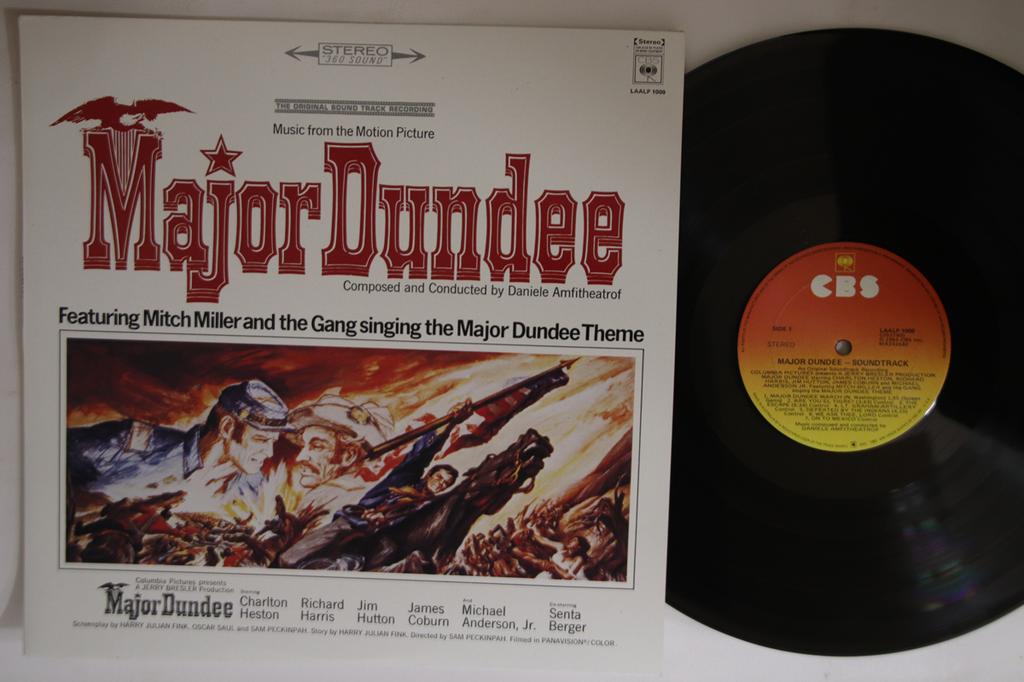 LP Record OST, DANIELE AMFITHEATROF - Major Dundee LAALP1009 CBS 1982 Australia Soundtracks & Musicals Used