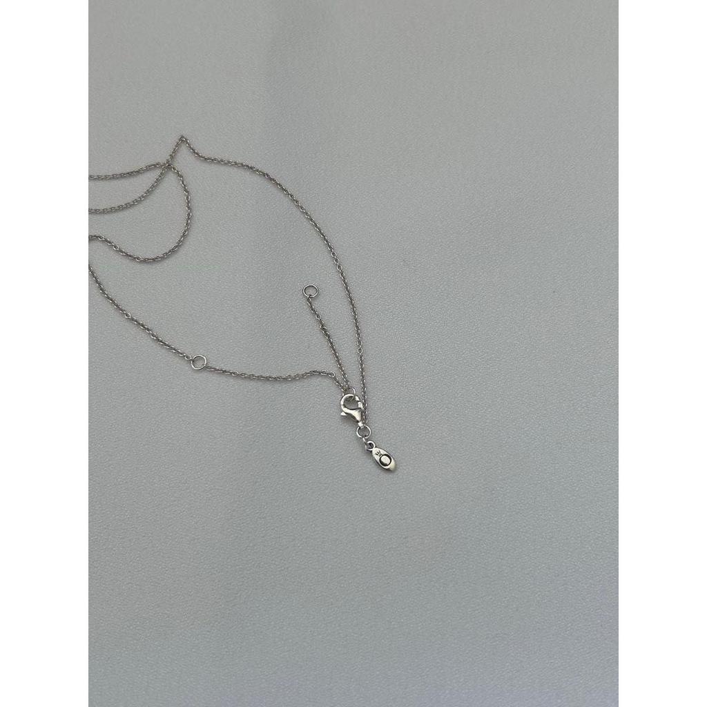 Used Pandora Moon & Blue Sky Dangle Charm Necklace