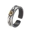 Vintage Cracked Open Ring Men Women Adjustable Plated Copper Midi Finger Retro Style