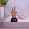 Healing Atmosphere Car Decor Solar Powered Finger Shaking Decor, Creative Dashboard Ornament, Ornament Swinging Figurine for Desk Office, Cute