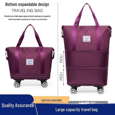 Universal Foldable Wheeled Travel Duffel: Large Capacity Women's Trolley & Shopping Storage Bag