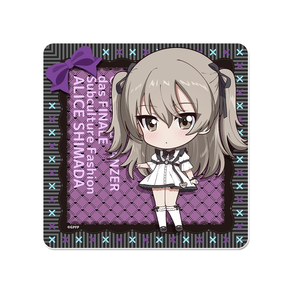 Girls und Panzer Final Chapter Petit Choco Rubber Mat Coaster Subculture Fashion [Shimada Alice] Ver.