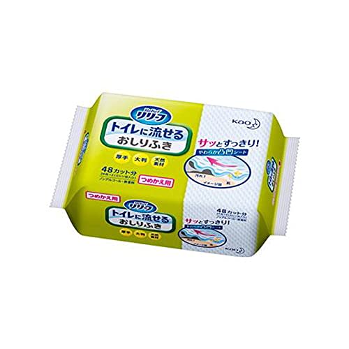 

Relief Flushable Baby Wipes Refill, 24 Wipes (48 Perforated Cuts) [Set of 3]
