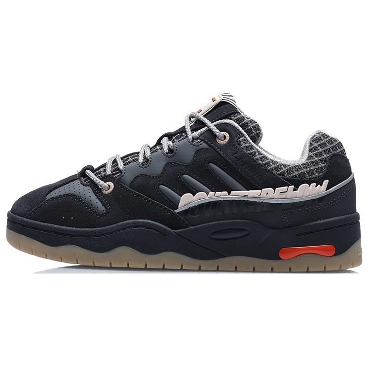 

Li Ning Skateboard Shoes Men s Low top Ebony Black AGCQ323-1 46