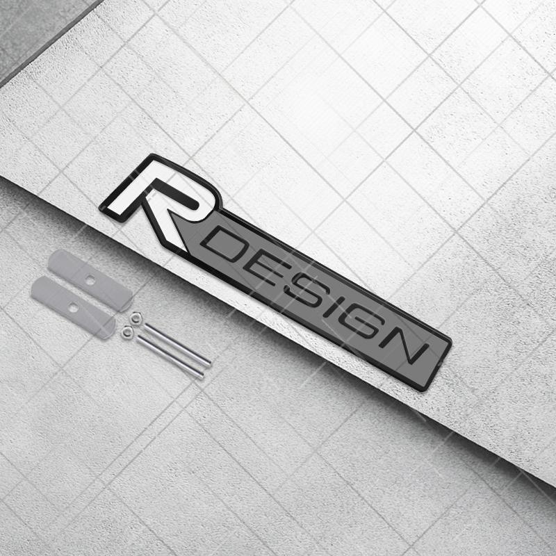 Metall 3D R Design Kühlergrill Logo Auto Styling Heckklappe Buchstaben Emblem Aufkleber für Volvo XC40 S80 S40 S60 XC60 XC90 XC70 V70 V60 S90