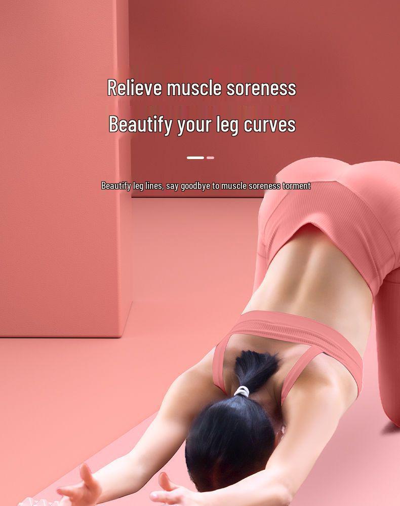 Beginners Foam Roller & Wolf Tooth Massage Stick for Muscle Relaxation, Non-Leg Slimming, and Fascia Fitness Yoga