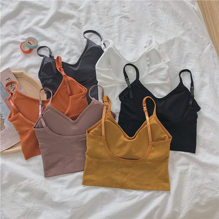Sexy U-Shaped Camisole with Chest Pad for Women – Elegant Inner and Outerwear
