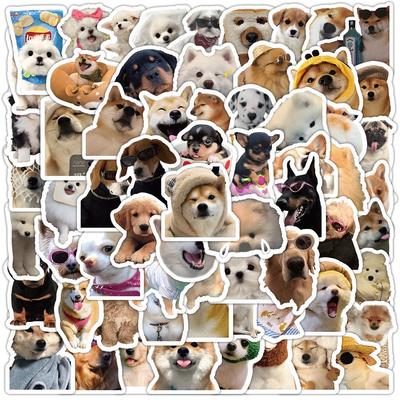 100 Pegatinas Realistas de Cachorro Corgi: Lindas Pegatinas de Perros Mascotas para Decoración de Teléfono, Coche y Portátil