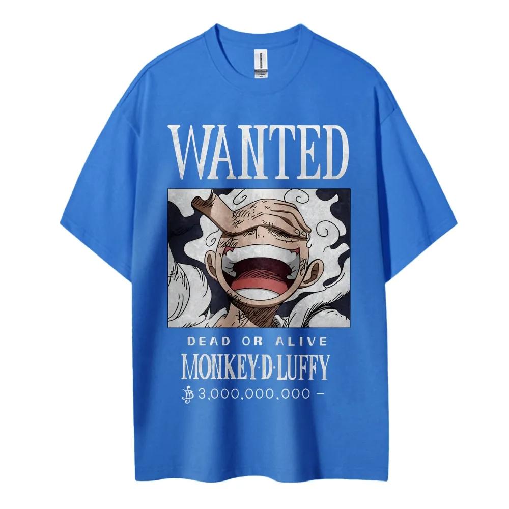 ONE PIECE Luffy Bounty Make Short Sleeve Mens and Womens Same Comfortable Short Sleeve Couples Casual Short Sleeve Popular