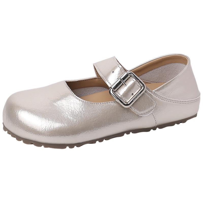 Mary Jane shoes women's retro one-word buckle new summer gaiden ballet shoes versatile single shoes