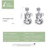 BAMOER 925 Sterling Silver Vintage Guitar Earrings Musical Instrument Earrings Melody Personality Jewelry for Women Jewelry Gift