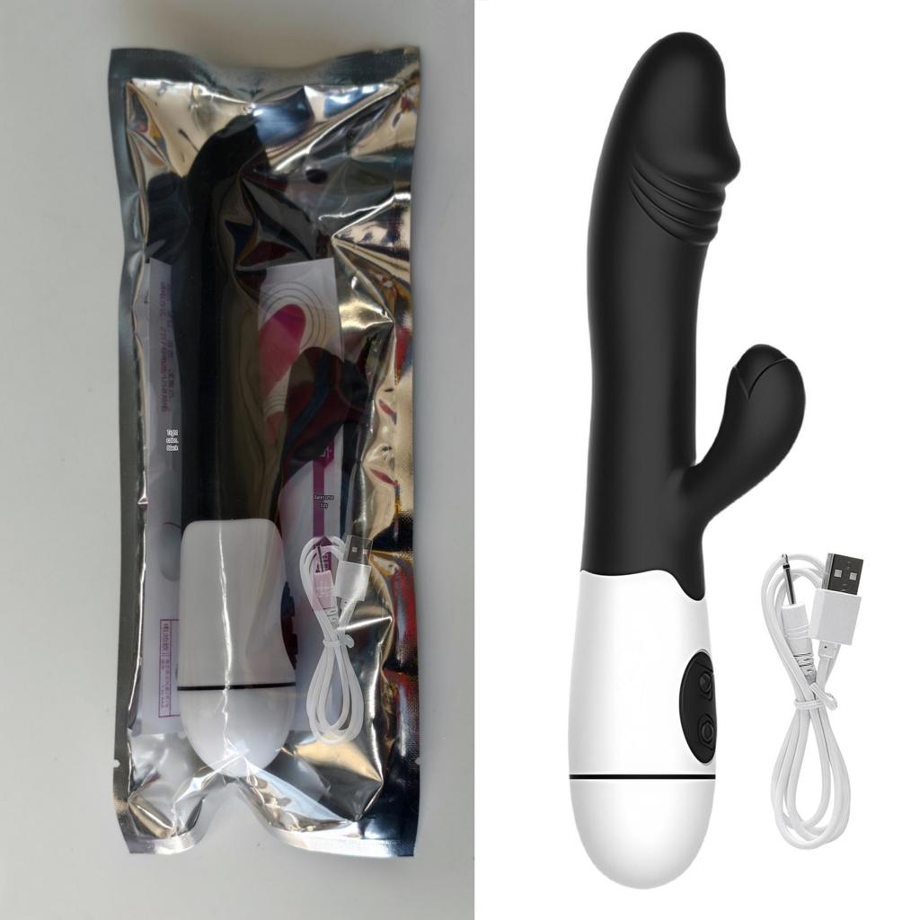 Dual-Action Silicone Vibrator with Variable Frequencies for G-Spot and Massage Stimulation