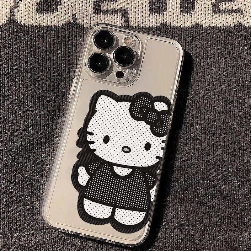 Ins Polka Dot Kt Cat Apple 11proma Mobile Phone Case iPhone11 Transparent 11 All-inclusive 11 Space Case 11 Female 11