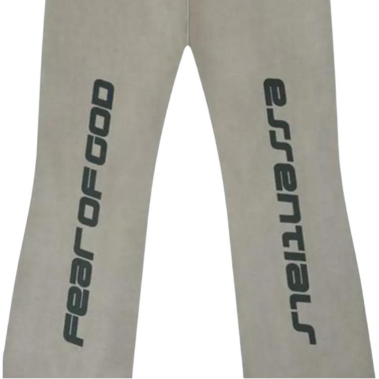 Fear of God Essentials Pantaloni Tuta A Zampa In Pile Pesante Grigio Fumo Uomo Pantaloni 130HO258371F