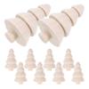 10Pcs Wooden Mini Christmas Tree Blanks Unpainted Craft Pieces for Custom Holiday Decorations DIY Festive Home Adornment Set