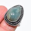 Aquamarine Gemstone Handmade 925 Sterling Silver Jewelry Ring Size 7.5 KJ-493