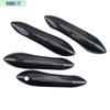 4x/Kit Carbon Fiber ABS Exterior Door Handle Cover Trim Fit For 5 Series