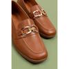 Women's Genuine Leather Square Toe Casual Shoes Loafers