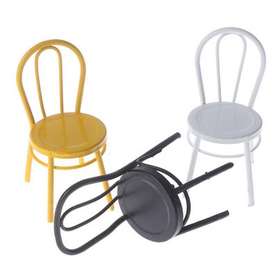 1/12 Dollhouse Miniature Furniture Metal Chair Doll House Accessories