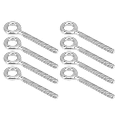 8pcs M8 Eye Bolt Stainless Steel Ring Bolts Machine Welded Closed Screw Rod Eye Screw Bolts