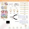 Keychain Craft Set with Alloy Charm Keyring Making Materials Alloy Texture for Jewelry Making and Other Accessories