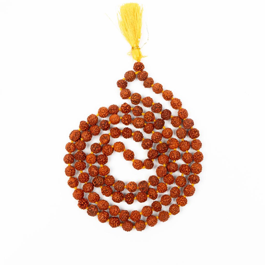 7MM Sacred Rudraksha Mala|Authentic Meditation Beads for Spiritual Prayer, Yoga, and Positive Energy| Japa Mala from Genuine Rudraksha Seeds