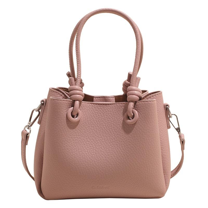 Portable versatile casual bucket bag 2025 spring new Korean version fashion high-end shoulder bag commuter messenger bag