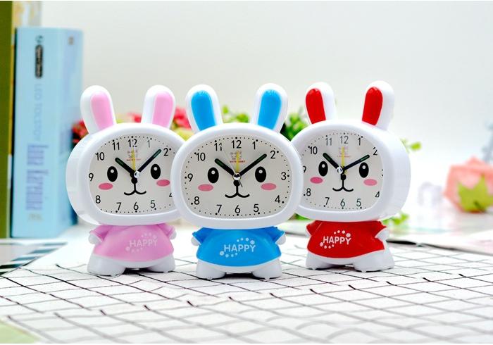 Cute Miffy Rabbit Cartoon Small Alarm Clock Student Stationery School Supplies Clock 10 Yuan Store