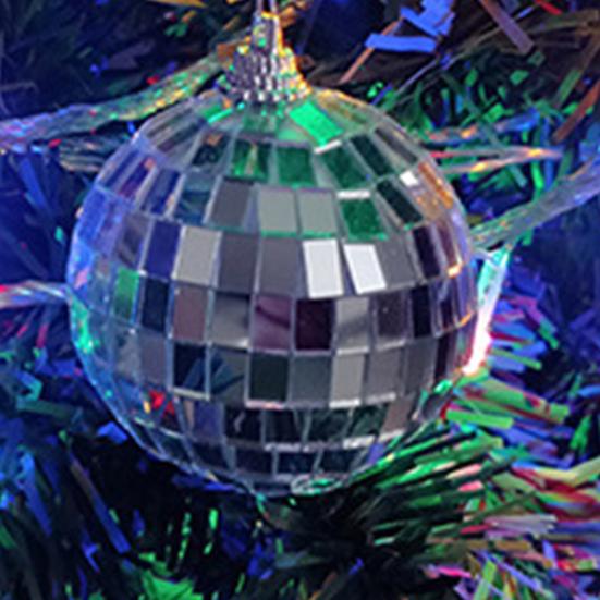 Silver Color Hanging Hole Mirror Balls Different Sizes Reflective Balls Christmas Tree Ornaments Home Decoration