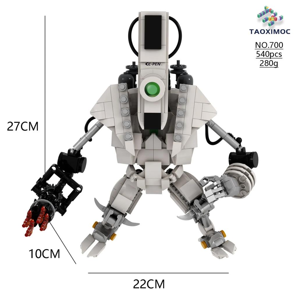 Skibidi Toilet MOC Abstract Building Block Set Monitor TV Upgrade Titan Soundman Scale Model Compatible With Block Bricks Toys Playsets